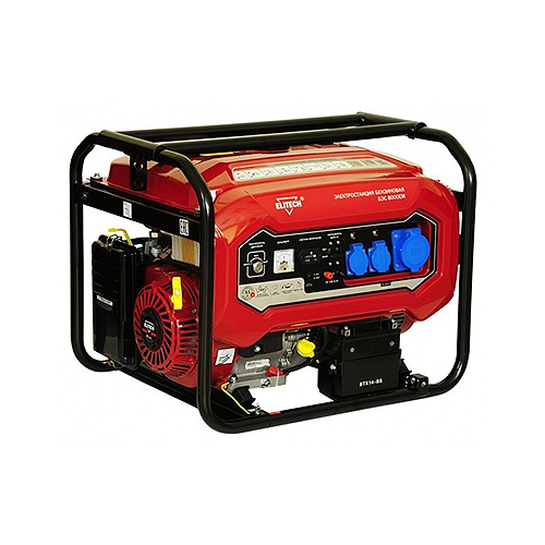 Бензогенератор Elitech БЭС 8000ЕМ (6.5 кВт/220В)